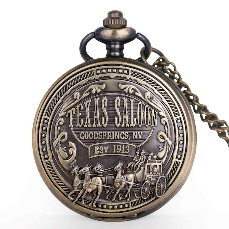 Reloj De Bolsillo Texas Saloon Vintage
