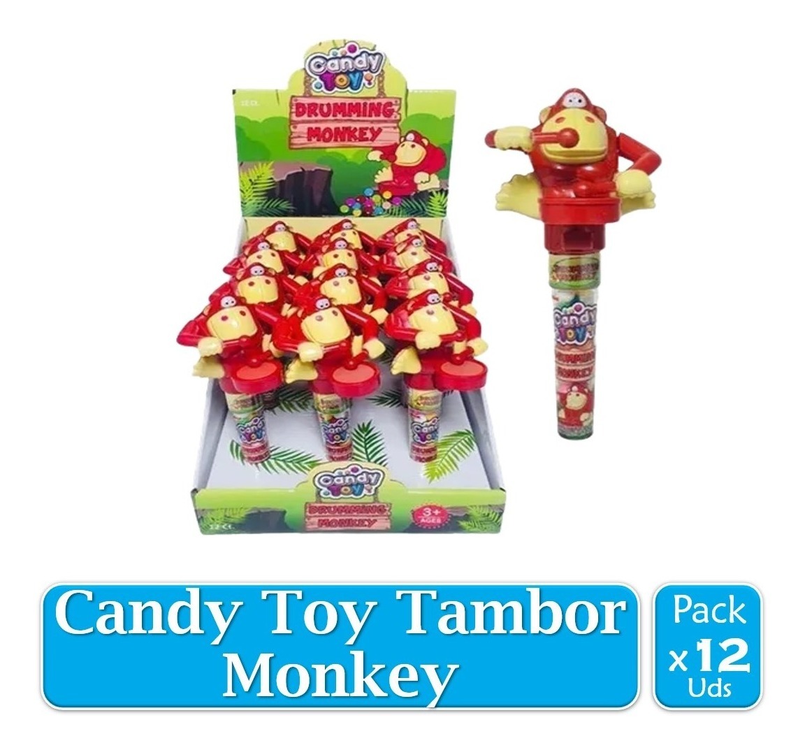 Candy Toy Drumming Monkey X 12 Uds