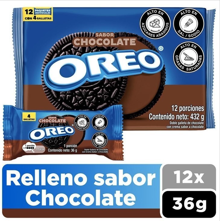 Galletas Oreo Chocolate Paquete X12 Uds