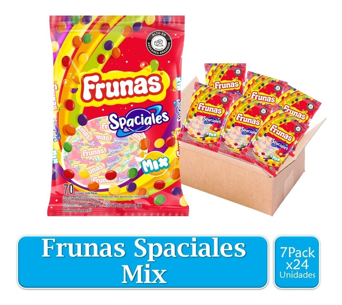 Frunas Dulces Spaciales Mix 7 Paquetes X70 Uds
