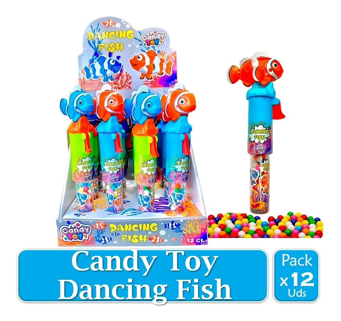 Candy Toy Dancing Fish X 12 Uds