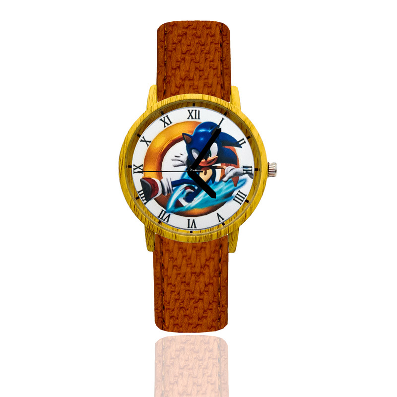 Reloj Sonic Estilo Madera Marron Oscuro