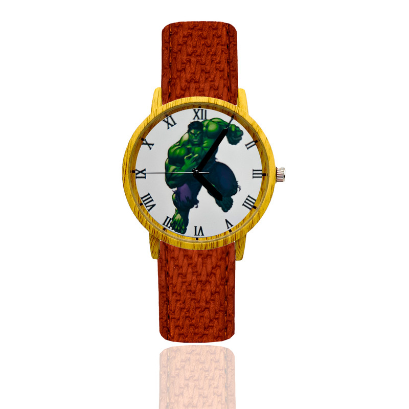 Reloj Hulk Estilo Madera 