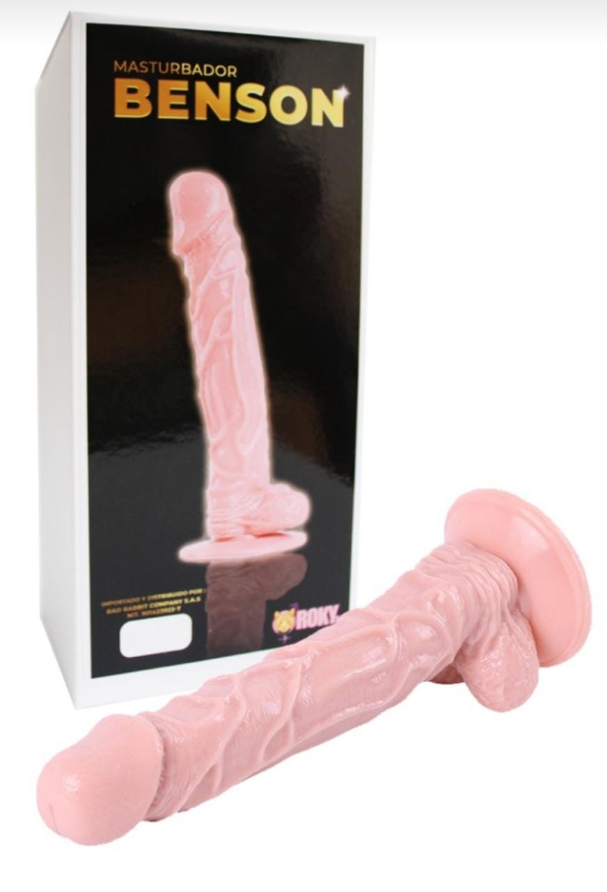 Dildo consolador realista con ventosa juguete sexual benson 25 cm