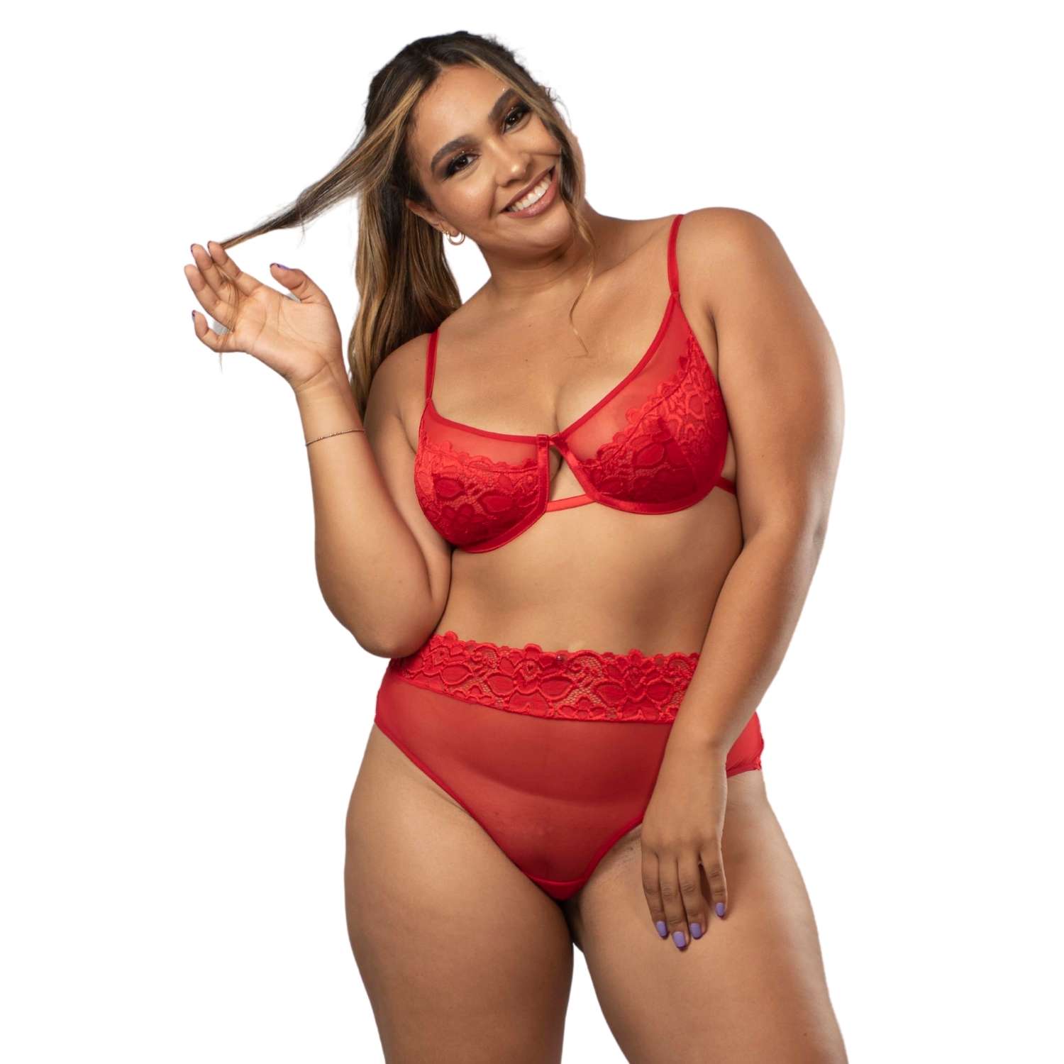 Conjunto Lenceria Rojo Clearance Seller