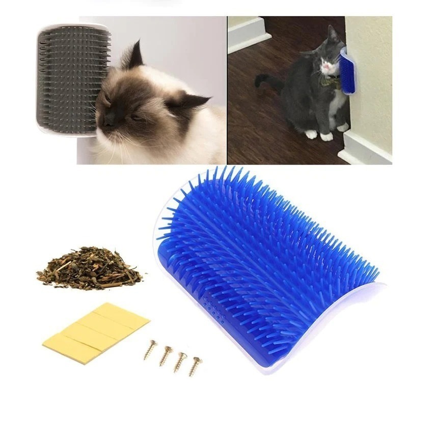 Cepillo Rascador Esquinero Para Gatos + Catnip 13x6cm 