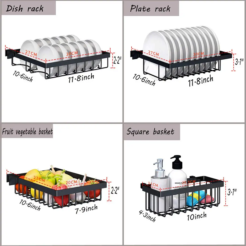 Escurridor Organizador Platos 2 Niveles Acero Inox Alluma GENERICO