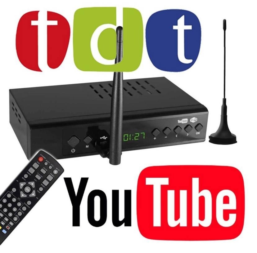 Decodificador Tdt con Wifi Youtube + Antena Wifi  