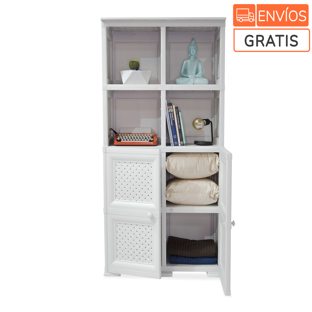 Mueble Organizador Elegance Liso Monet, Blanco Perla, con Dos