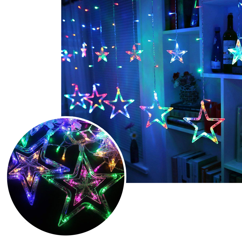 Luces Led Estrella X272 LED Cortina Luces 6m Navidad Azul H1801TCAZ –
