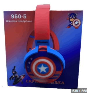 Balaca Gamer Wireless Capitan America 950-5 Roja y Azul (1)