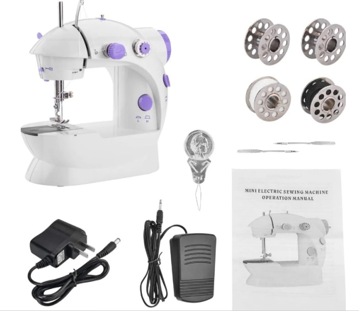 Máquina de Coser , Portátil Mini Maquina de Coser Electrica, Máquina de  coser eléctrica multifuncional con Luz de LED Sewing Machine par, Adecuado
