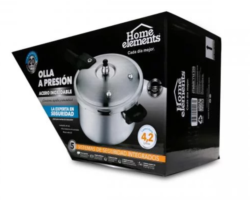 Olla a Presión Capacidad 7 litros - Home Elements - Comprar ya!