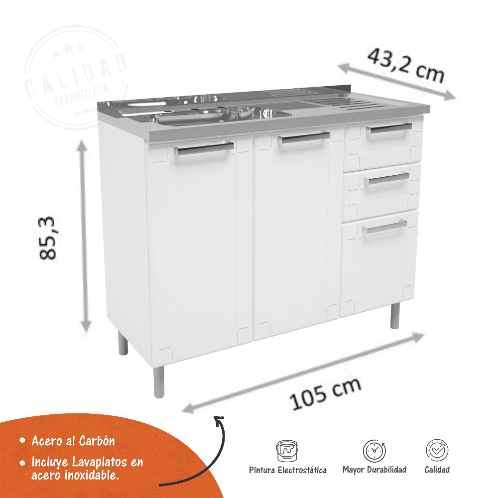 Cocina Organizador Modulo Gabinete Mueble CampanaGaveta - Luegopago