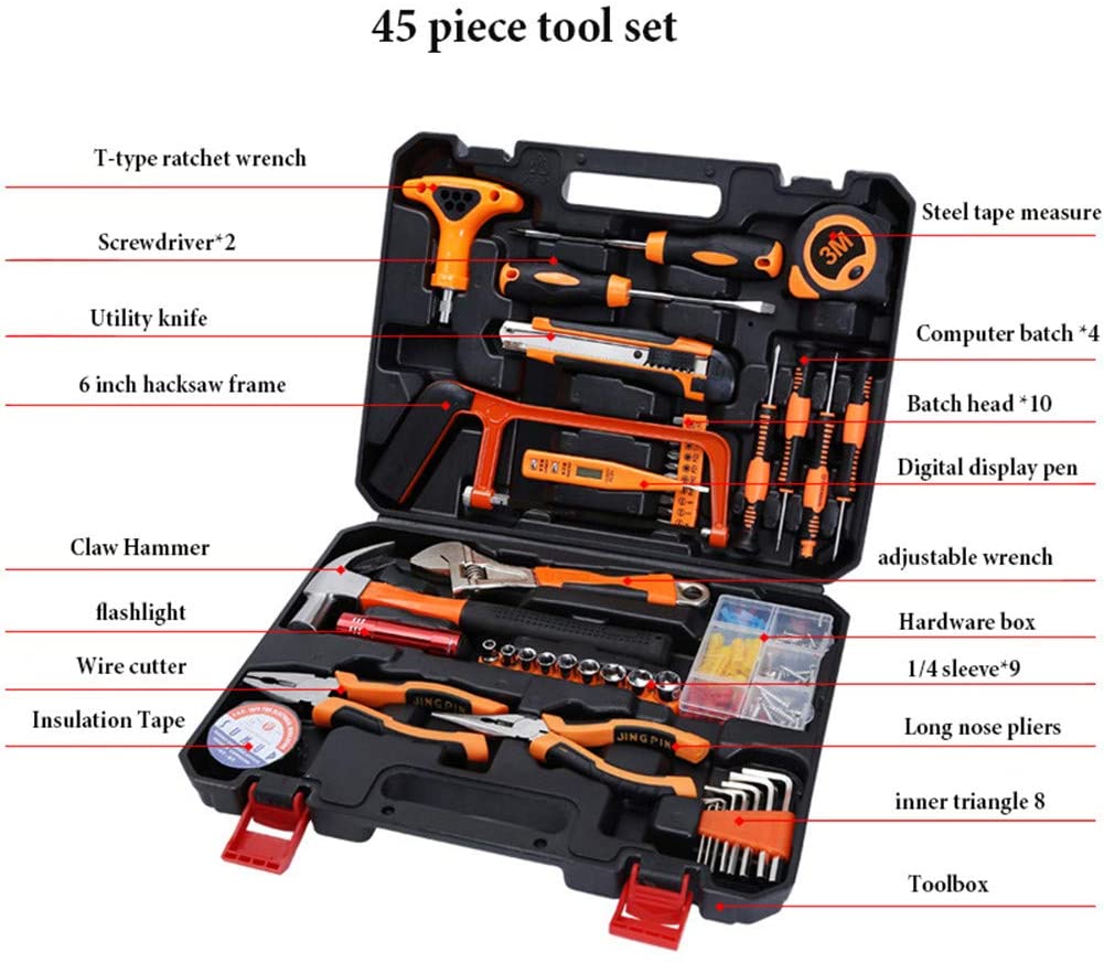 Kit de herramientas 45 piezas con maletin