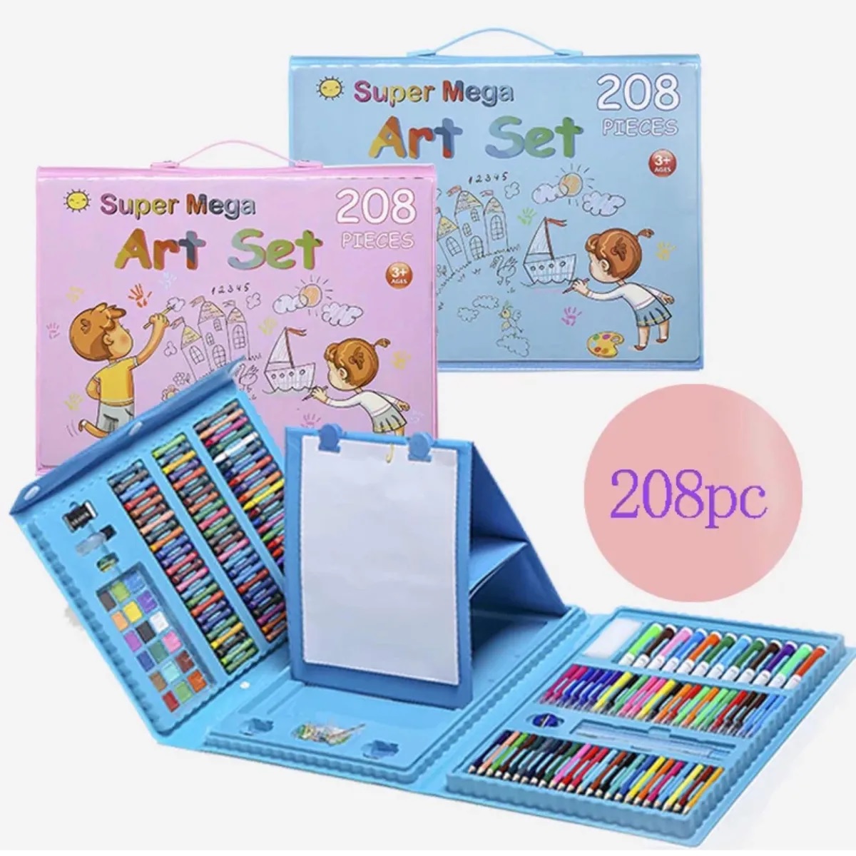 Colores Lápices Kit Dibujo 208pcs, Set De Arte Profesional