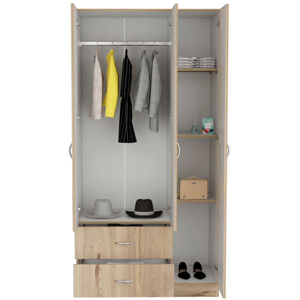 Closet Light, Beige Y Blanco, Con Dos Cajones Organizadores Y Dos  Entrepaños Para Zapatos - Luegopago