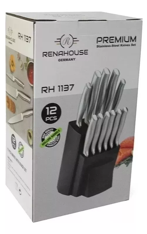 Set de Cuchillos Acero Inoxidable Bass 8 Pc - ECOMARKPERU