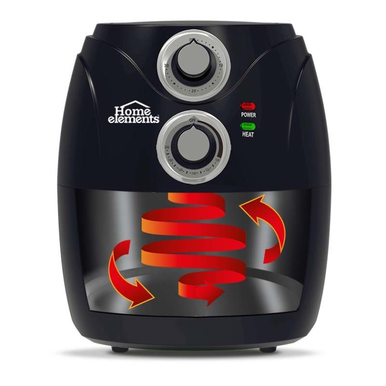 Freidora Electrica Sin Aceite Home Elements 3.2Litros Copper Air Fryer