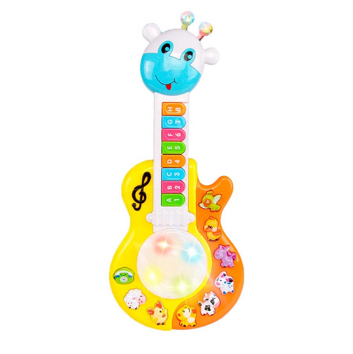 Guitarra Musical Didactica Para Bebe Con Luces Y Sonidos Azul