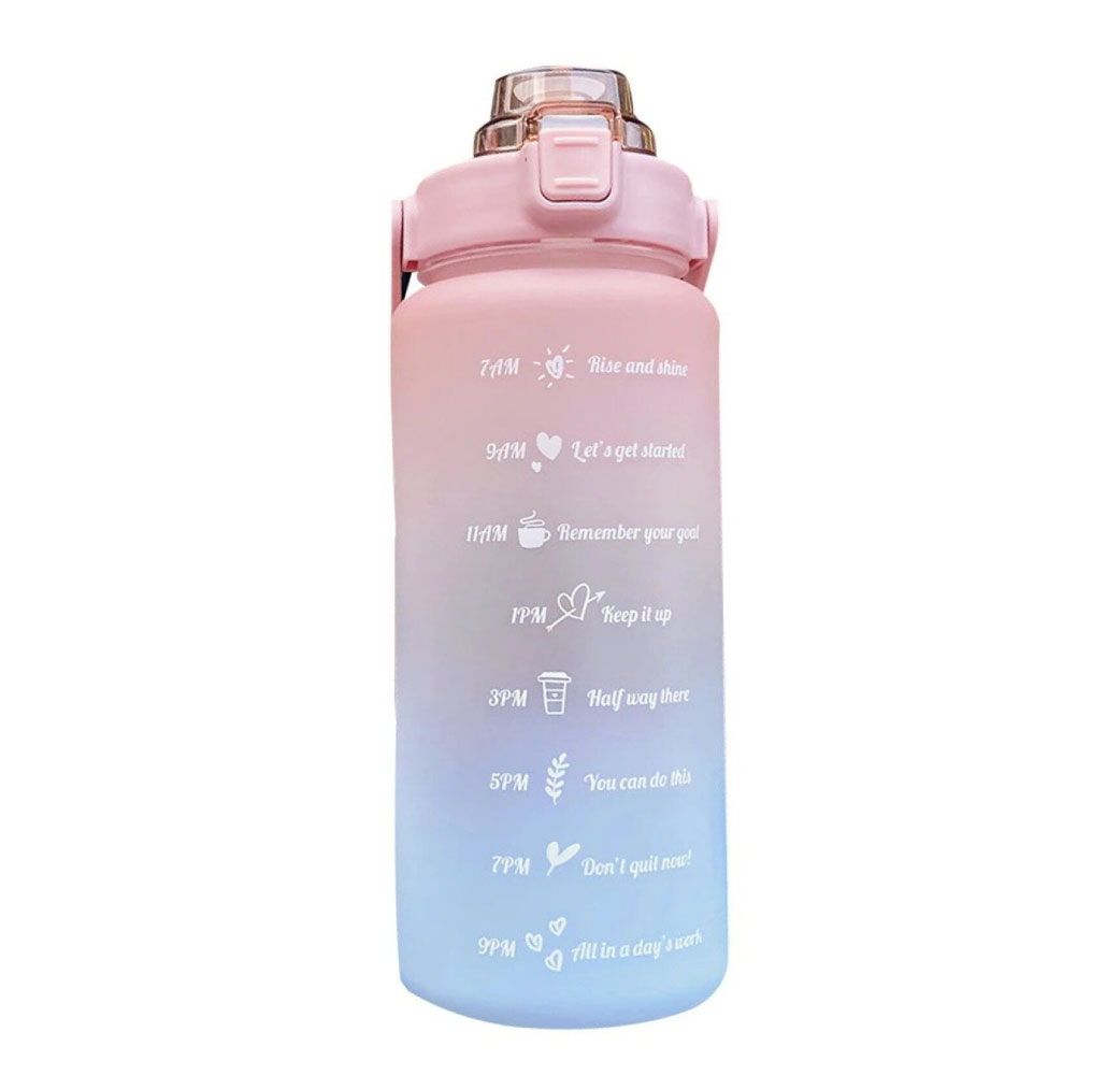 Termo Botella De Agua Motivacional Metalizado Combo 3 Set - Luegopago