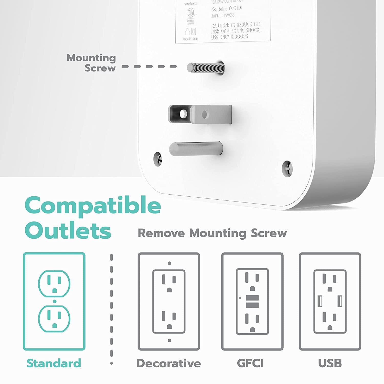 Setx4 Tomacorriente Inteligente Alexa Google Home WiFi 2.4G