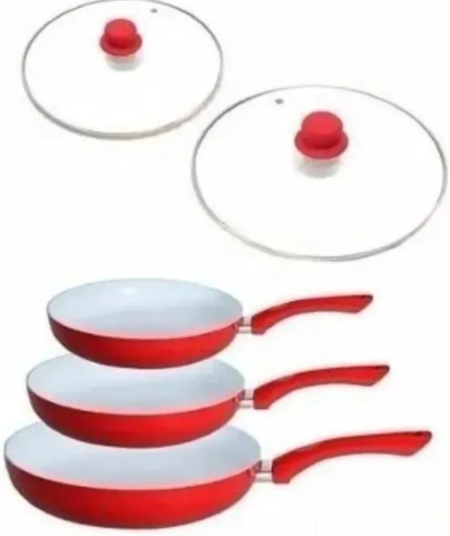 Sartenes TV En Cerámica, Juego X 5 Pcs, Antiadherentes, Ceramic Pan